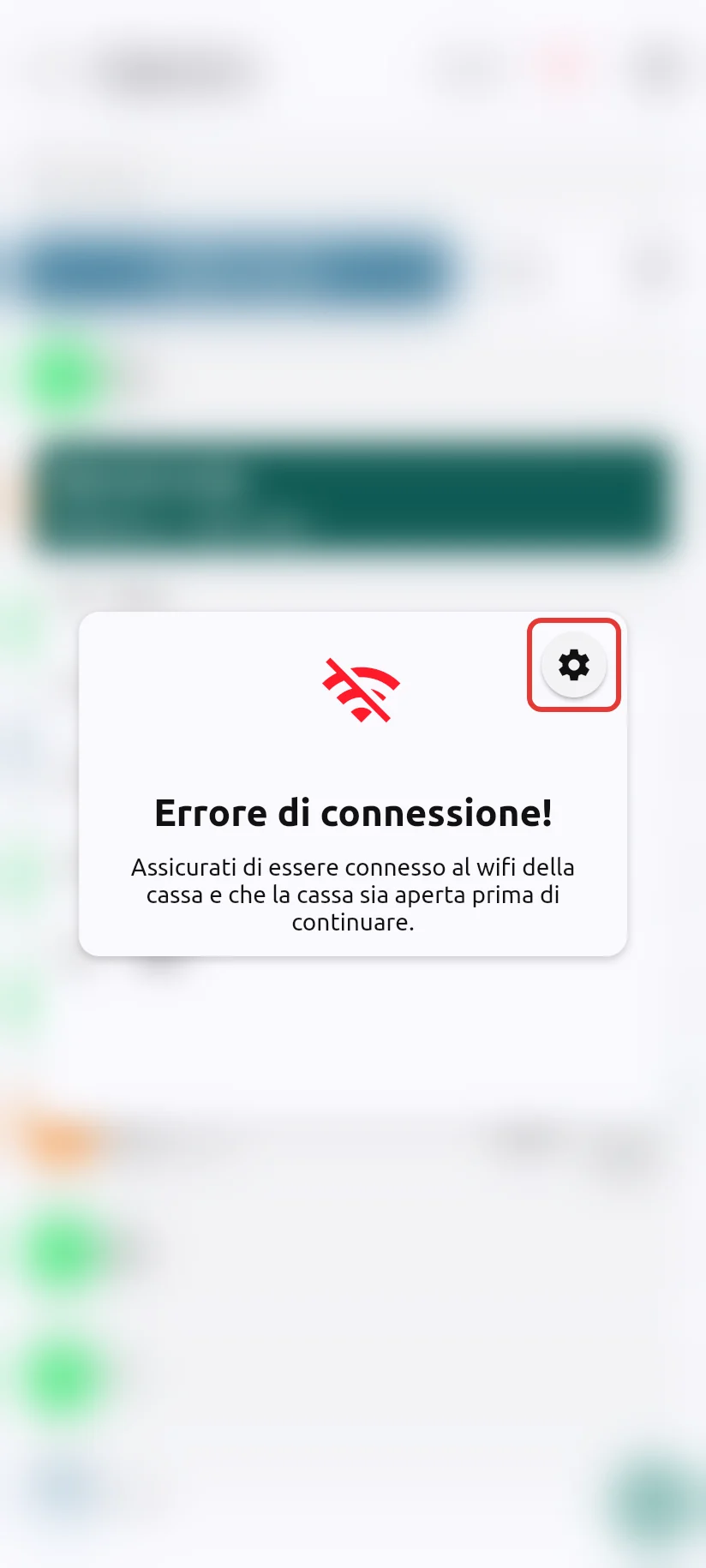 Palmare: Errore di connessione