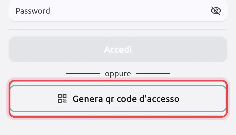 Dove si trova «Genera qr code d'accesso»