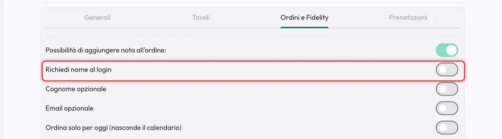 Dove si trova «Richiedi nome al login»