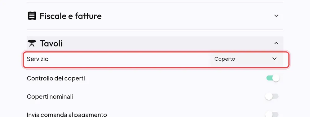 Dove si trova «Servizio»