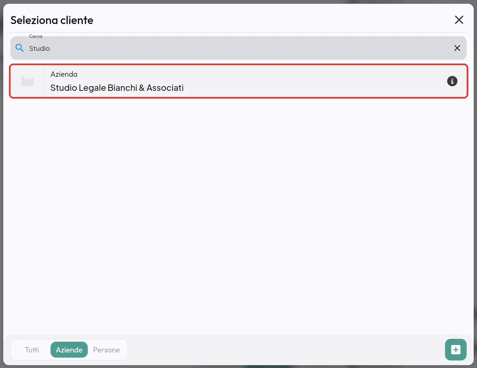 Cliente trovato