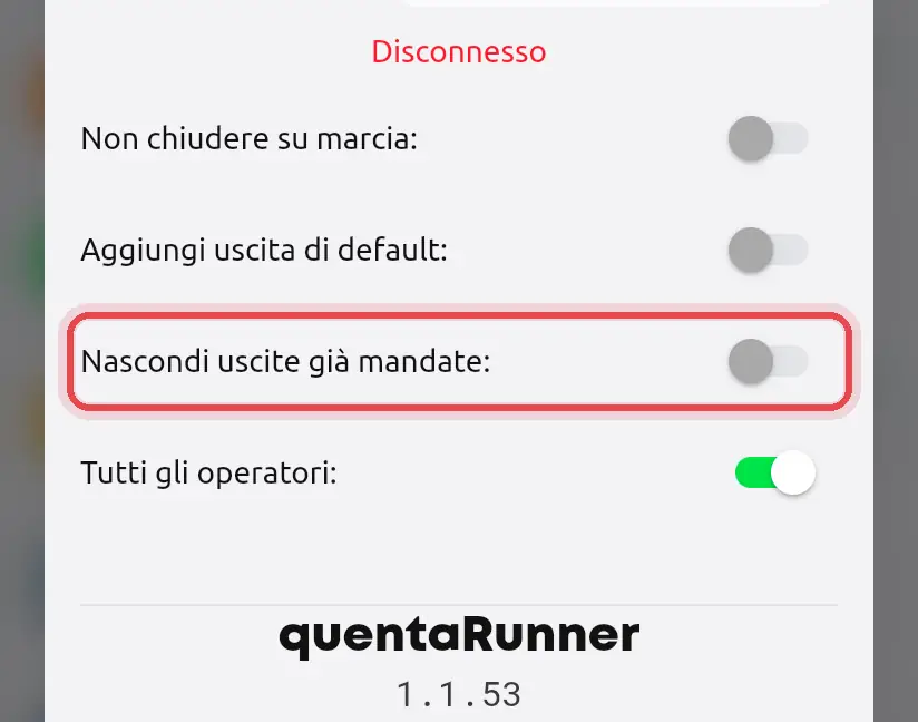 Dove si trova «Nascondi uscite già mandate»