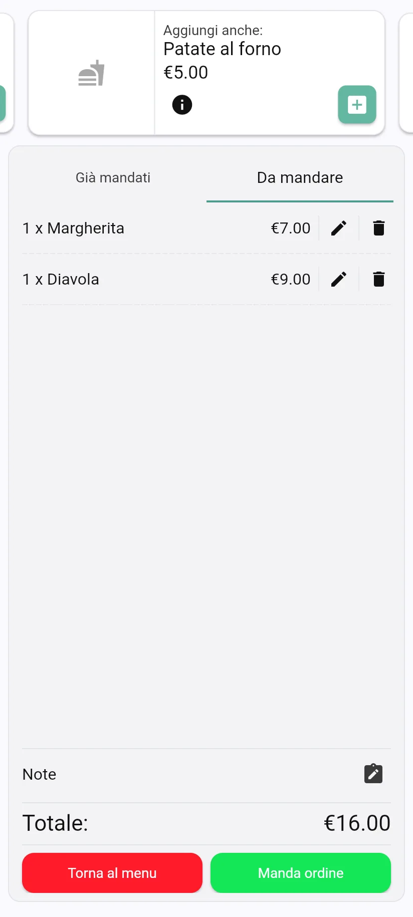 Carrello del tavolo