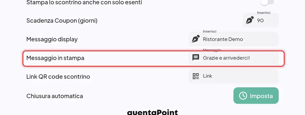 Dove si trova «Messaggio in stampa»