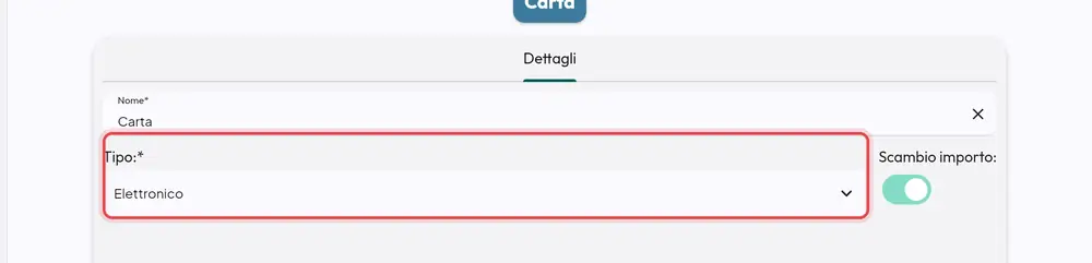 Dove si trova «Tipo:*»