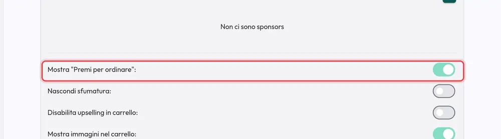 Dove si trova «Mostra "Premi per ordinare"»