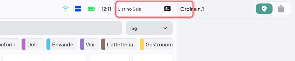 Dove si trova «Listino della cassa»