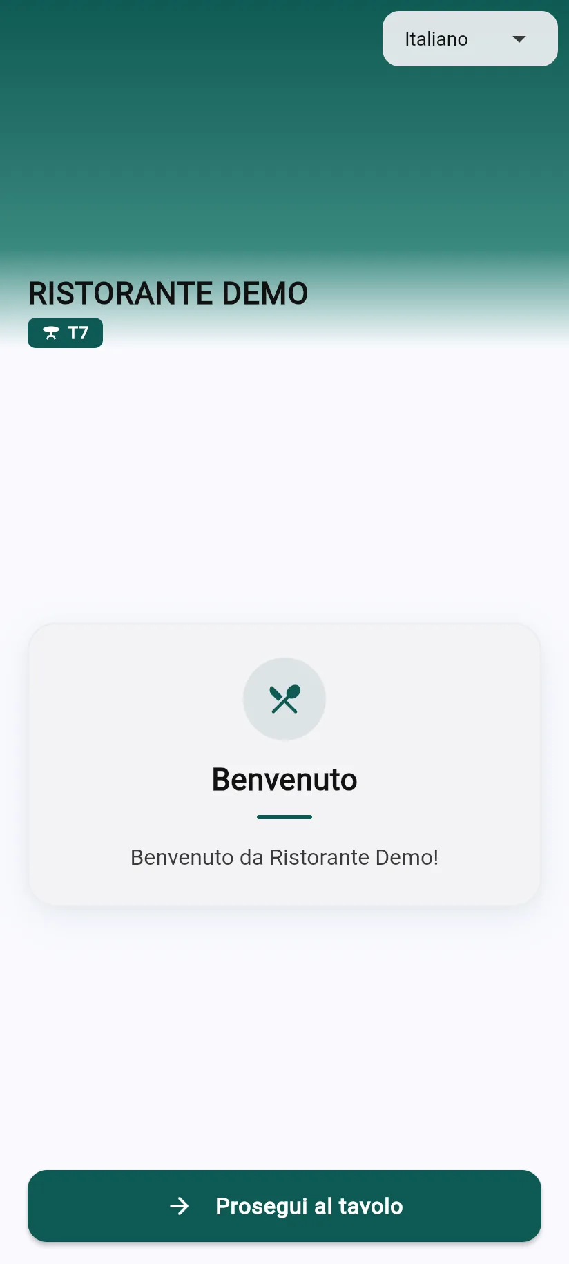 Benvenuto al tavolo